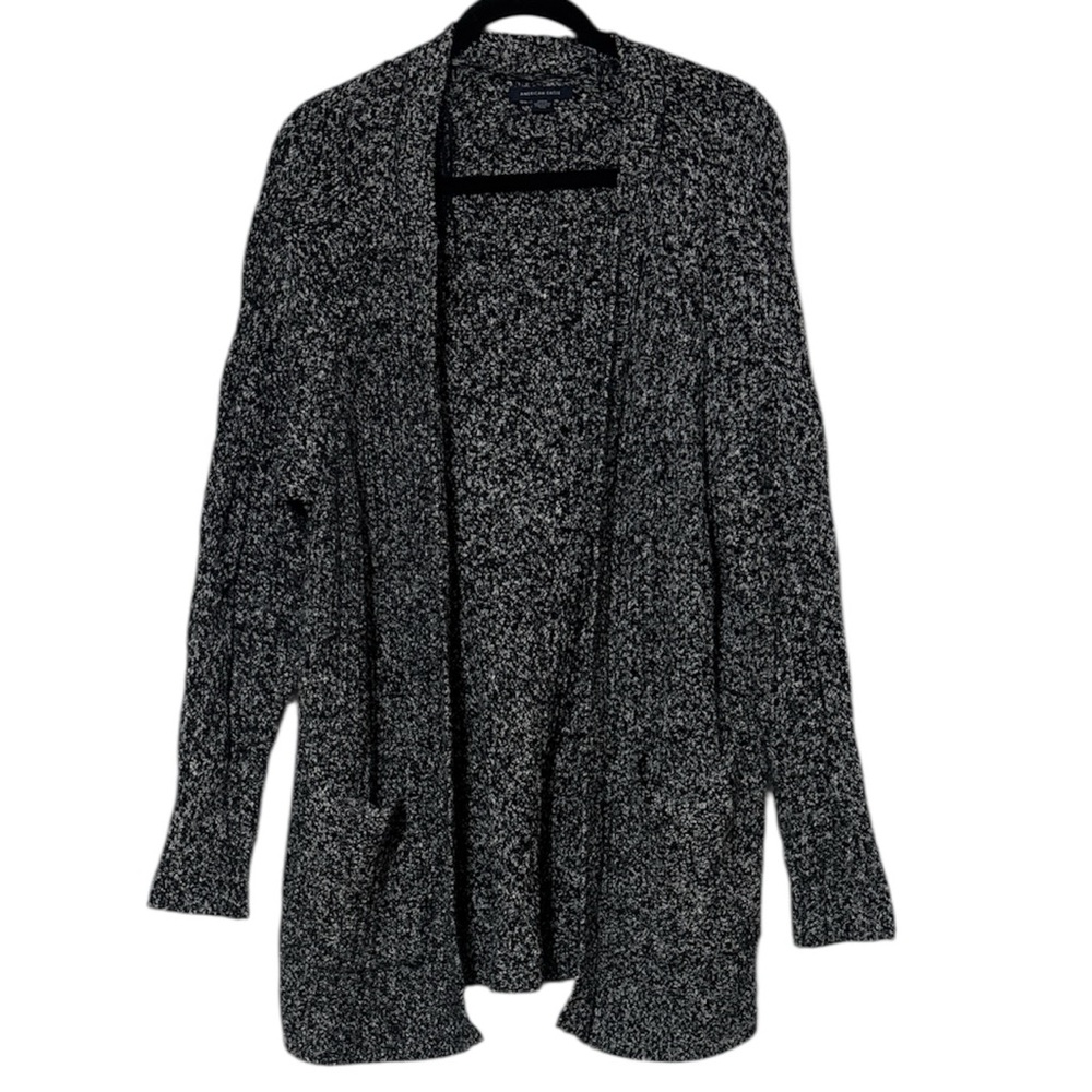 American Eagle Outfitters Open Front Cardigan in Black and White
